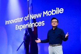 Samsung показала концепт смартфона-раскладушки с гибким дисплеем